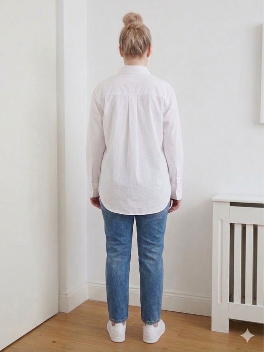 *H&M*Bluzka koszulowa biała 44