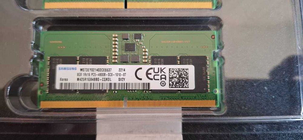 Новая RAM для ноута 16 GB [2x8GB] Samsung 8GB DDR5‑4800 SODIMM (M425R1GB4BB0‑CQK)