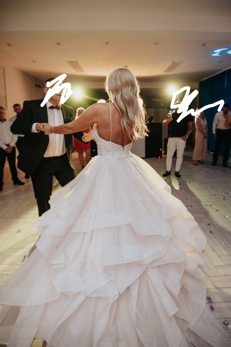 Sukienka Ślubna jasny róż rozm. S/M 800 zł