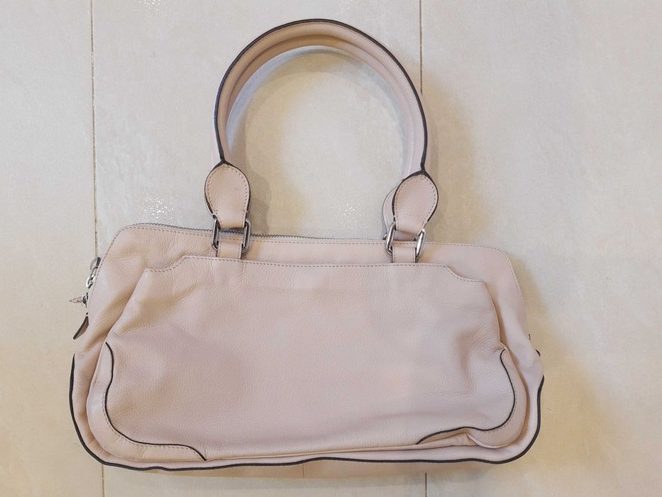 Torebka skórzana Modalu pudrowy róż