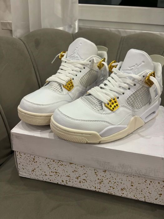 buty jordan 4 gold metalic