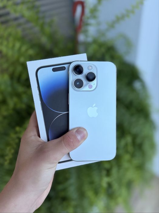 iPhone 14 Pro 128GB | Silver | 100% Bateria | Zestaw Pudełko | Świetny Stan