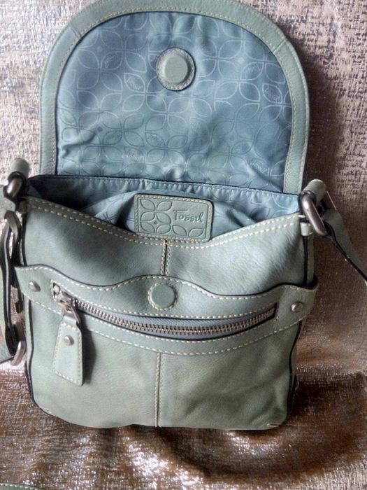 Сумка Fossil мятного кольору, через плече