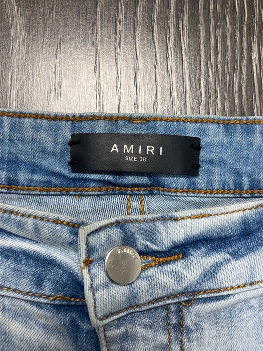Amiri дизайнерські чоловічі джинси сині з нових колекцій штани денім