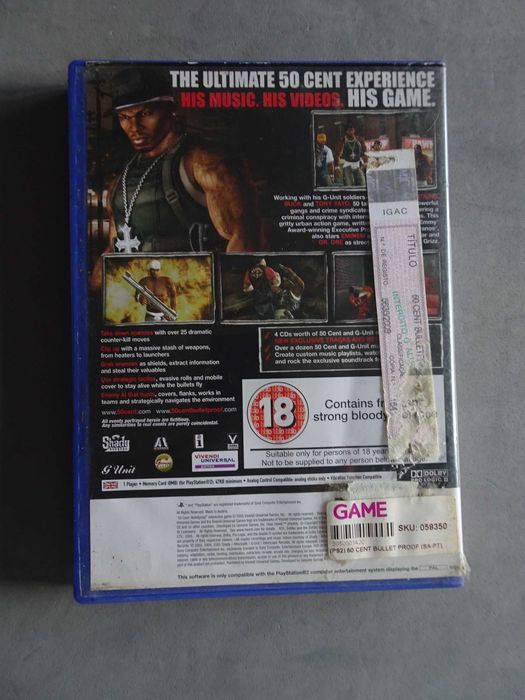 Jogo Playstation 2 PS2 - 50 Cent Bulletproof