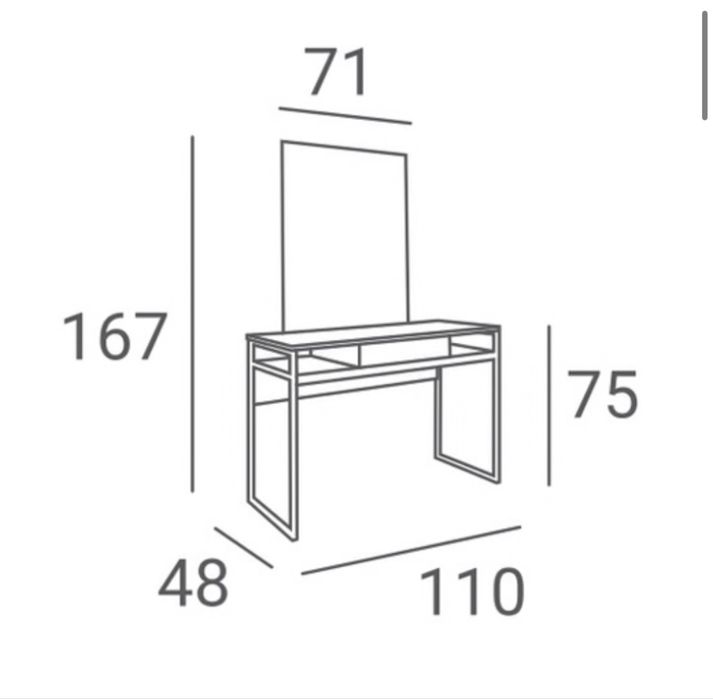 Konsoleta fryzjerska AYALA LOFT S – jasne drewno