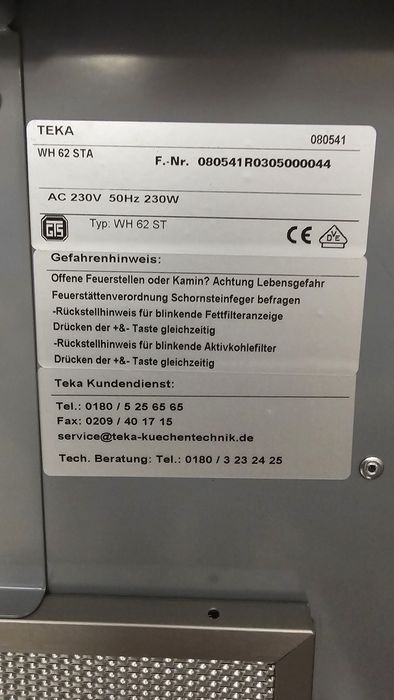 Stylowy okap wiszący Teka WH 62 STA