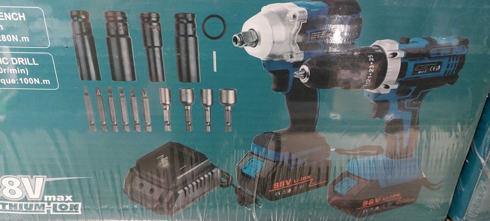 Aparafusadora de Impacto + Aparafusadora Normal - Máquinas 2 em 1