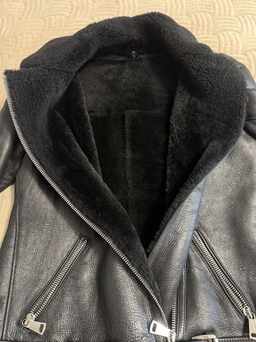 Кожаная дубленка на овчине