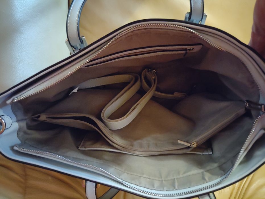 Jasno błekitna , pastelowa torebka flora&co na ramię, listonoszka