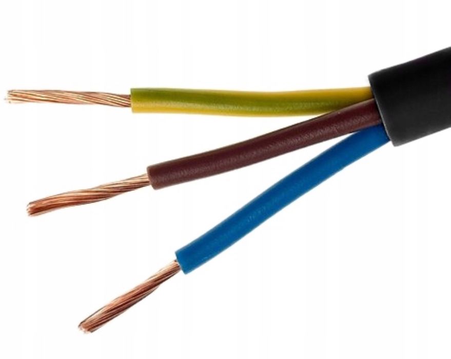 Okrągły przewód linka OWY H05VV-F na przedłużacz 3x2,5mm, 50 m
