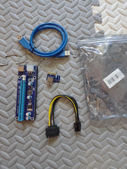 Riser PCI-Express 1x - 16x USB 3.0 6pin