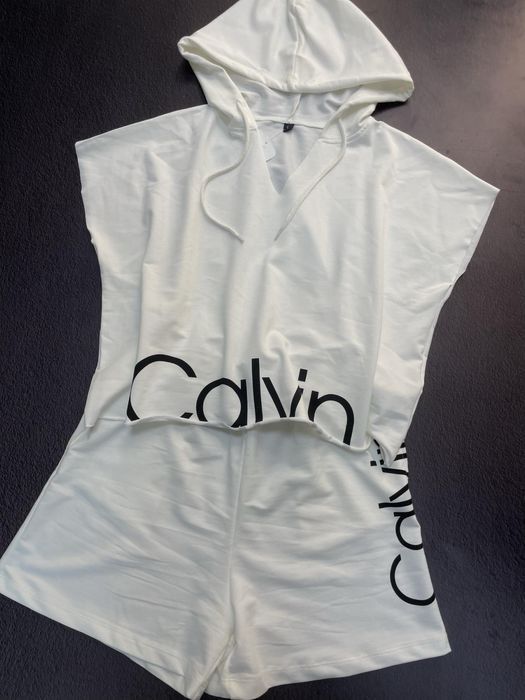 MEGA SALE -50% Женский спортивный костюм Белый Calvin Klein летний топ