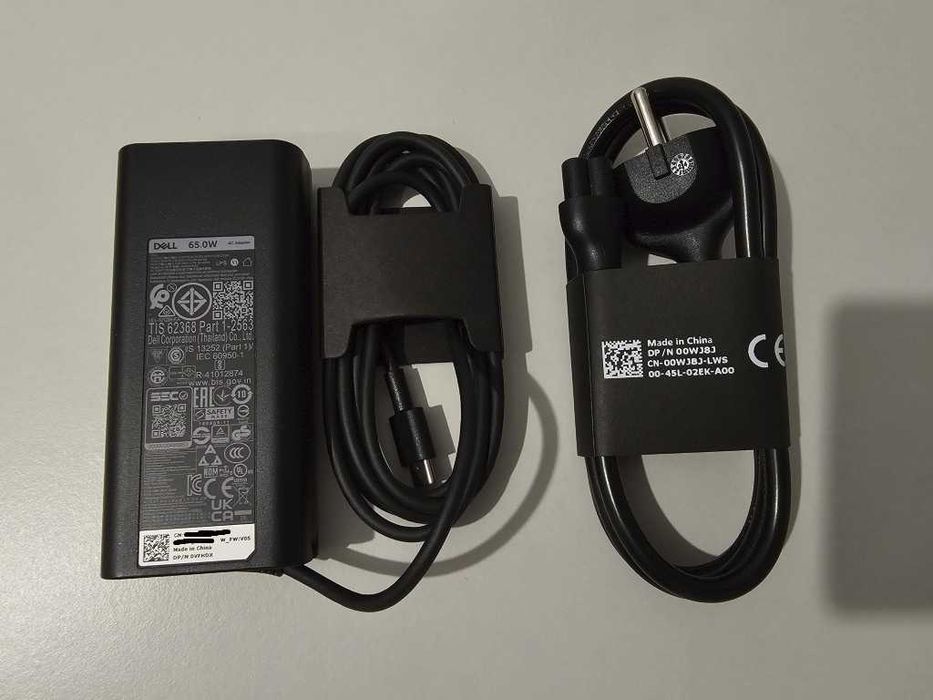 Oryginalny Zasilacz DELL 65W HA65NM190 LPS USB-C + Kabel - 5 sztuk
