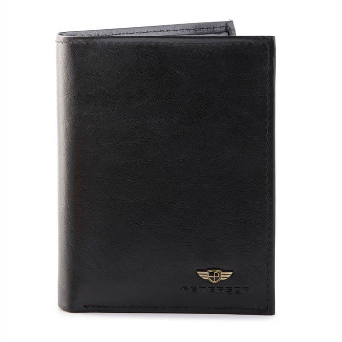 PETERSON portfel męski skórzany elegancki pionowy M105 czarny