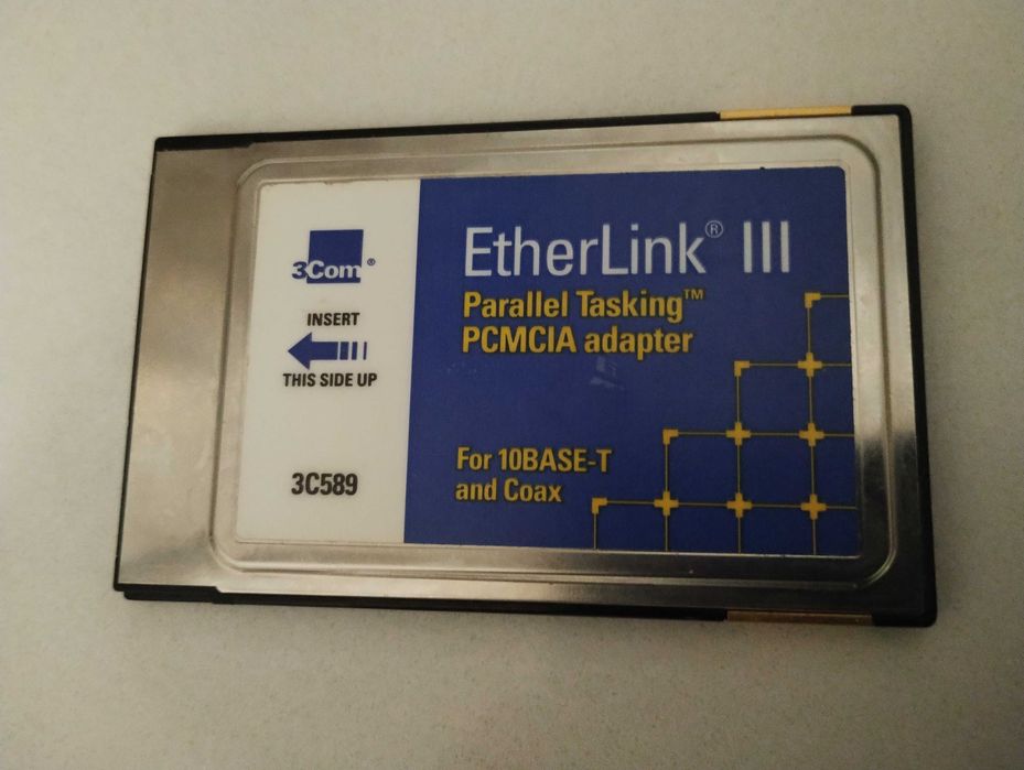 Karta PCIMCIA EtherLink 3 zabytek