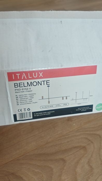 Lampa wisząca Italux Belmonte