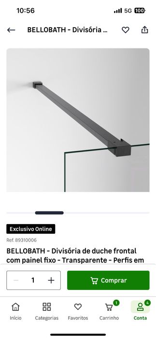 Painel de duche preto