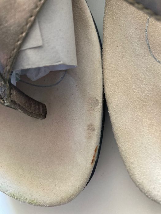 Klapki zdrowotne złote skóra naturalna rozm 39