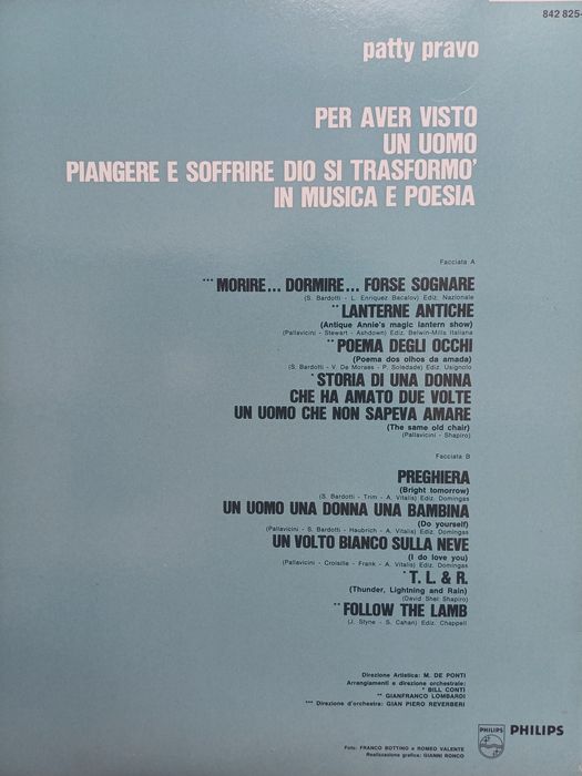 Patty Pravo - disco de vinil, de 1971