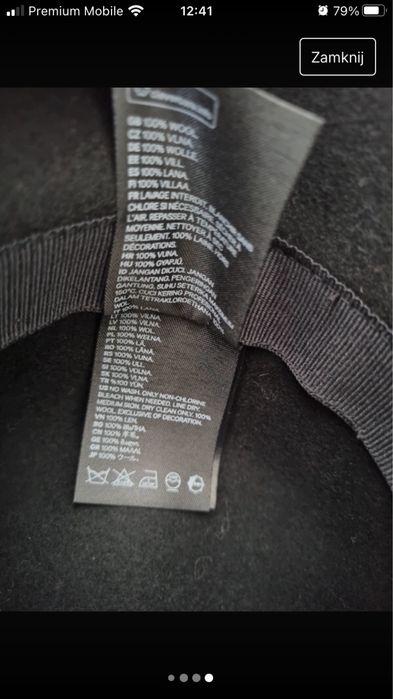 H&M wełniany kapelusz,elegancki i kobiecy
