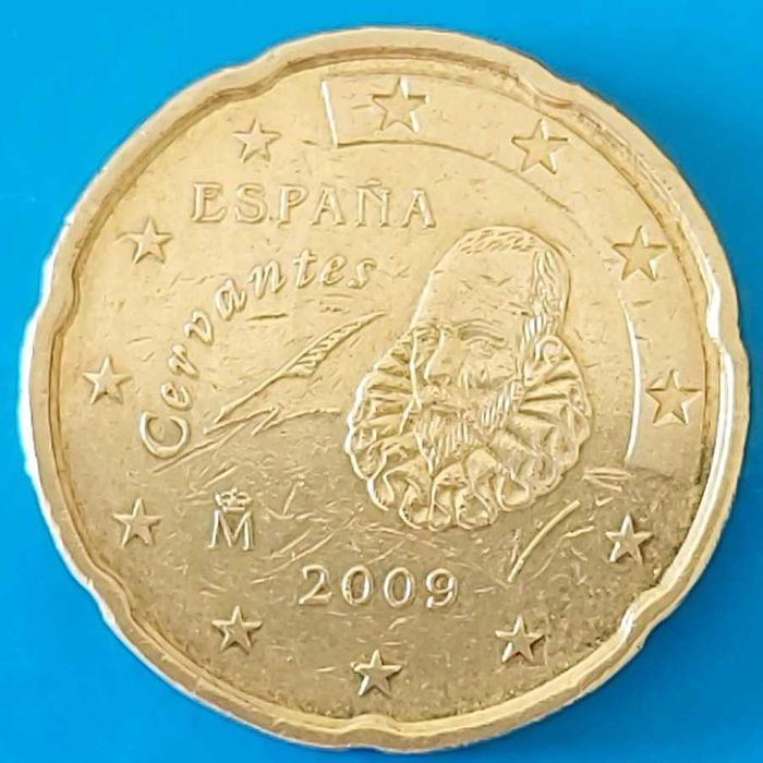 20 Cêntimos de 2009 de Espanha, Miguel Cervantes