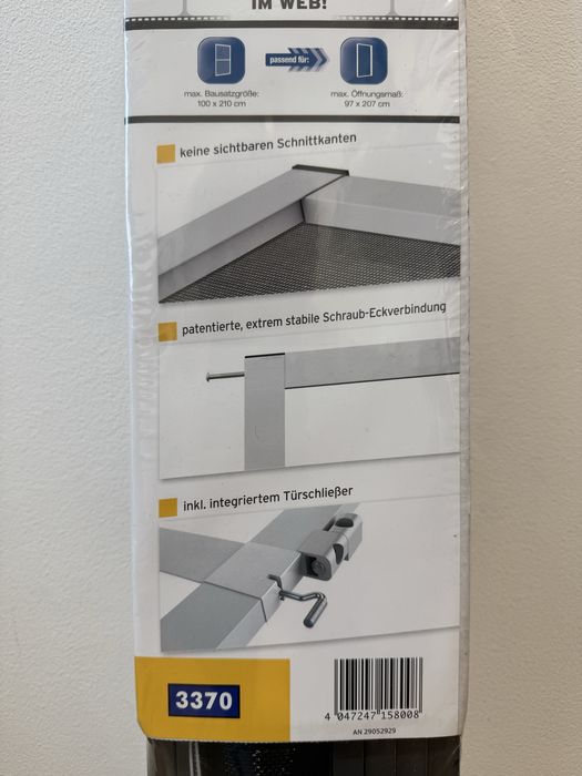 Moskitiera 100x210 ANTRACYT drzwi balkonowe