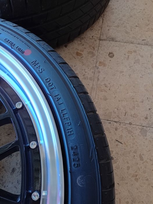 Jantes 18" 5x114.3 (Estilo BBS) c/ Pneus 215/40R18 Quase Novos