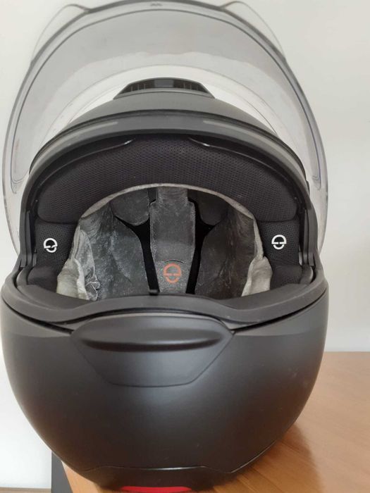 capacete virado Schuberth C4 Pro Swipe.  Tamano L  /  59