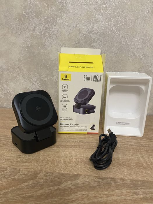 Бездротовий зарядний пристрій Baseus PicoGo 2-in-1 Magnetic Wireless Charger