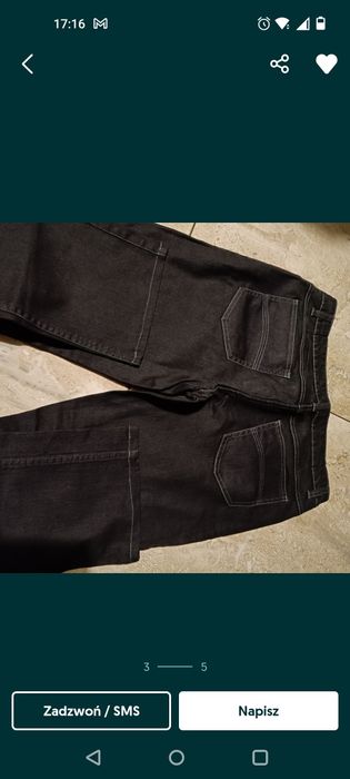 Spodnie damskie jeans, czarne , Rozmiar 38