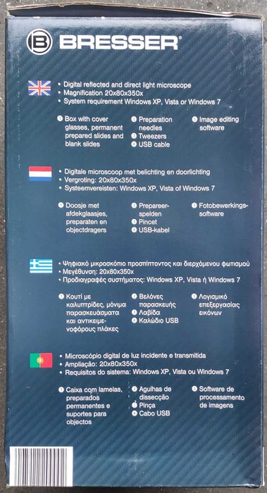 Microscópio digital BRESSER JUNIOR DM400  20x - 350x USB