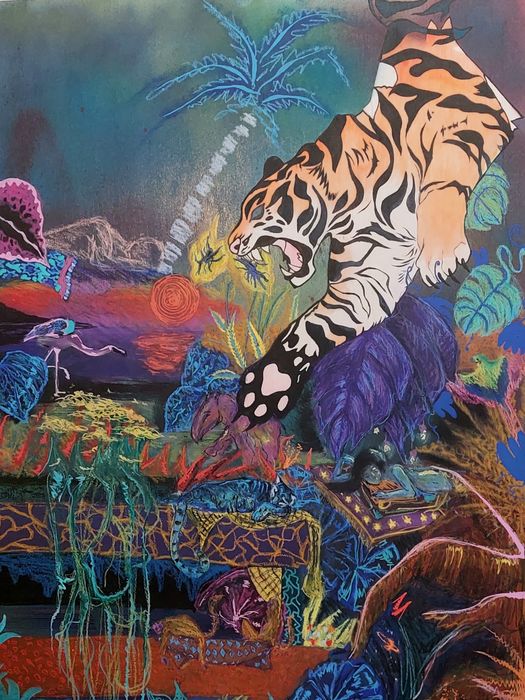 The Tiger Doesn't Know... | Pintura Original Andreia Mestre