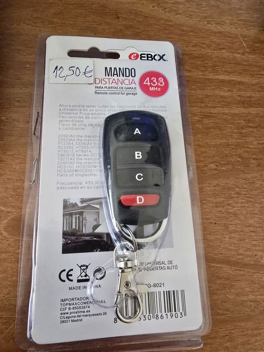 Comando de garagem universal