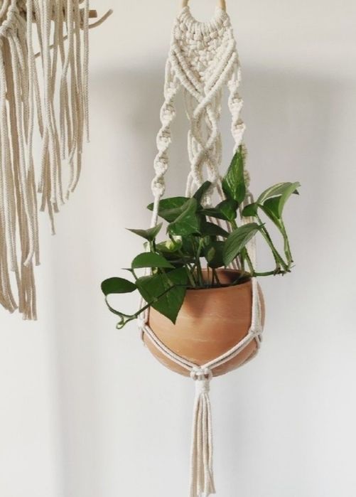 Kwietniki makrama handmade 2 sztuki