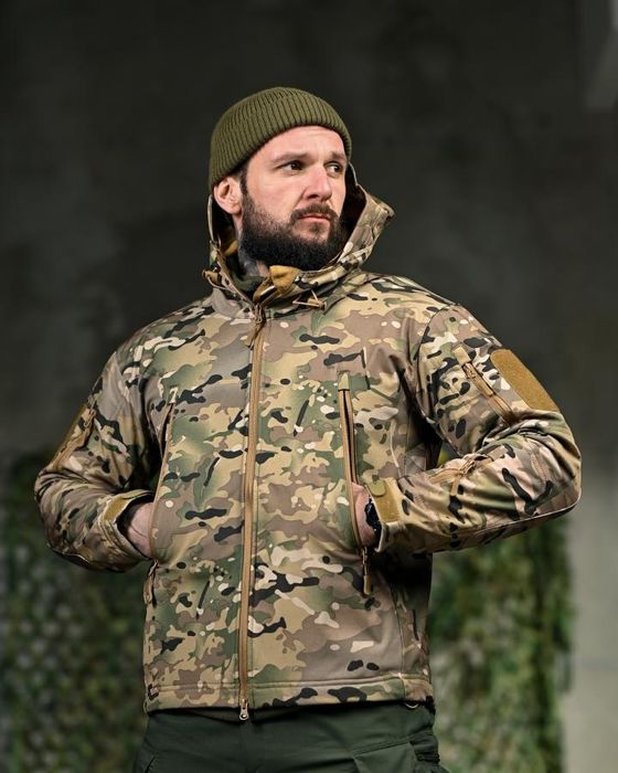 Весна Осінь тактична куртка Soft Shell Silver Knight Windstoper мульти