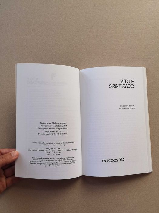 Claude Levi-Strauss "O mito e o significado"