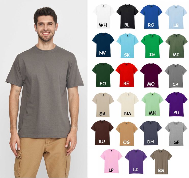 Чоловіча щільна футболка Gildan Heavy Cotton 180 г/м базова бавовна