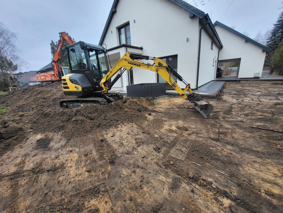 Usługi Minikoparką Młot koparka Warszawa Józefów Wawer Wesoła Marki