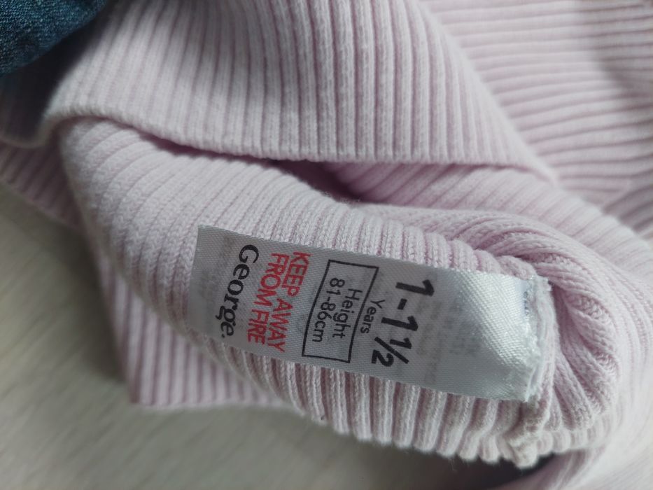 Dzinsy ocieplane +golfik 80