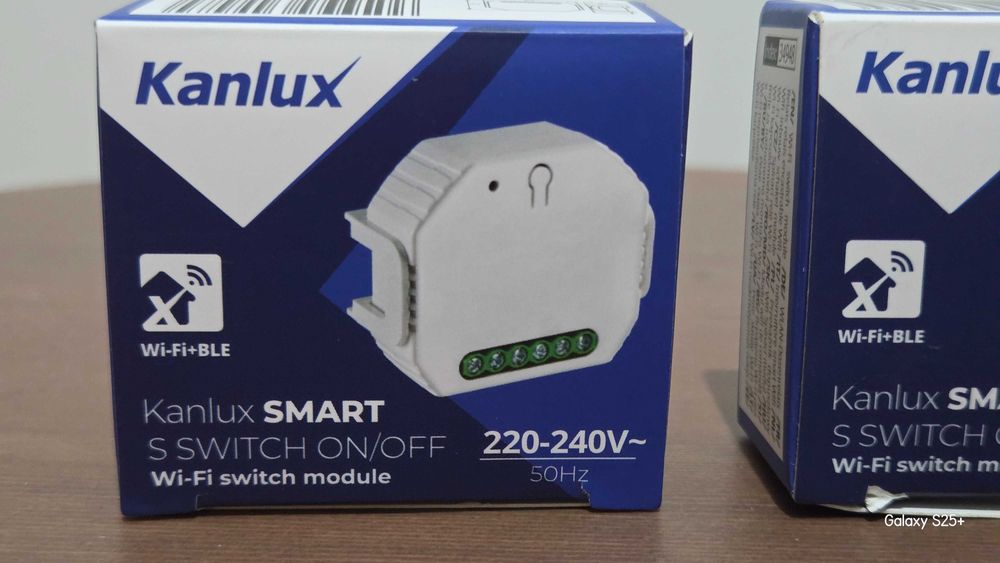 KANLUX 34948 SMART SWITCH ON/OFF Przekaźnik dopuszkowy BLE+WiFi 2szt.