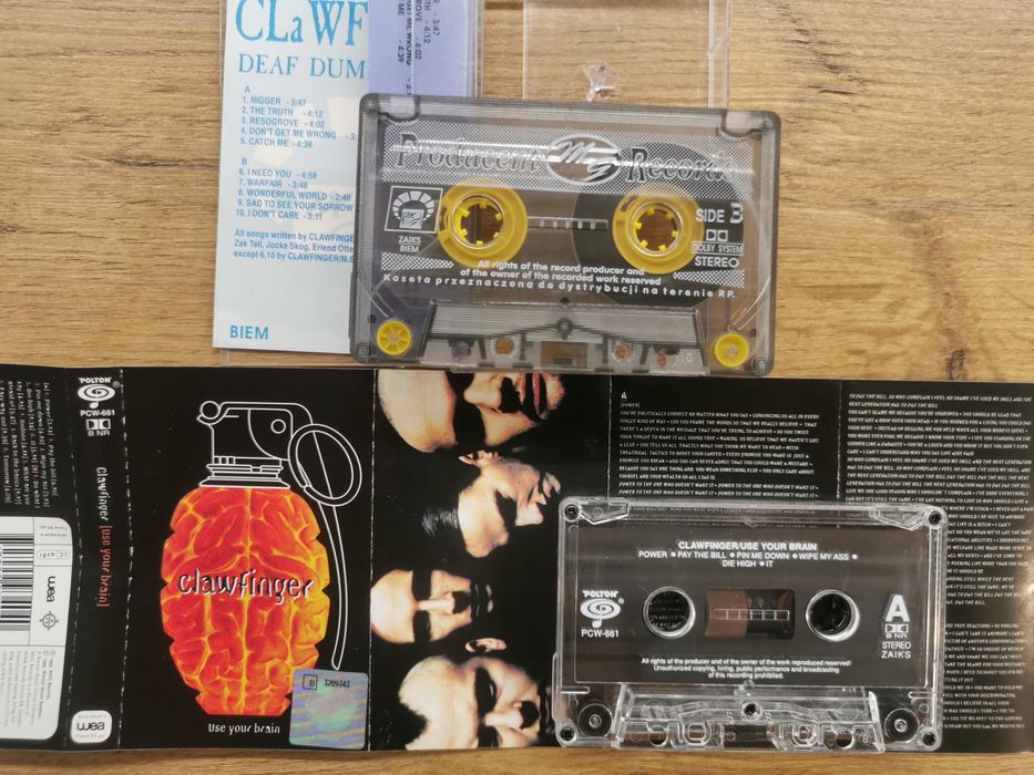 KASETY Clawfinger - Deaf Dumb Blind oraz Use Your Brain