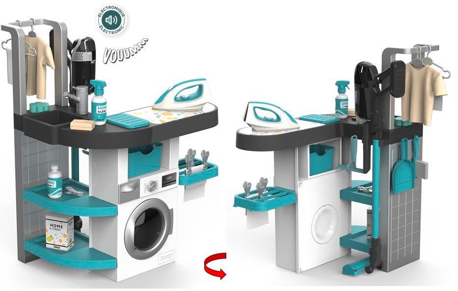 Пральна кімната Smoby з пилососом Ровента та аксесуарами 330320