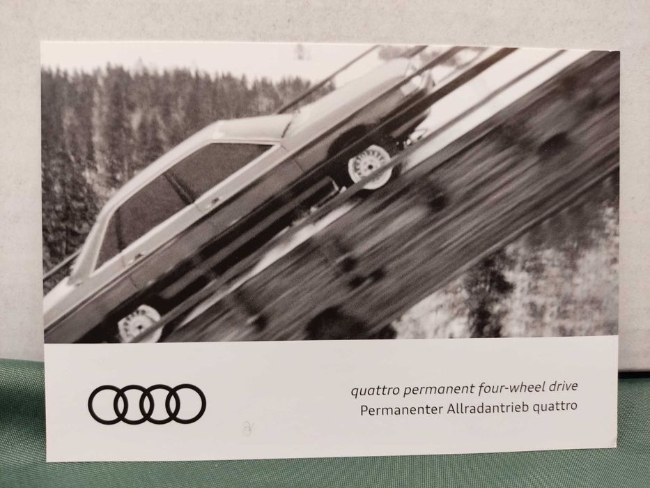 Pocztówka widokówka Audi quattro four-wheel drive