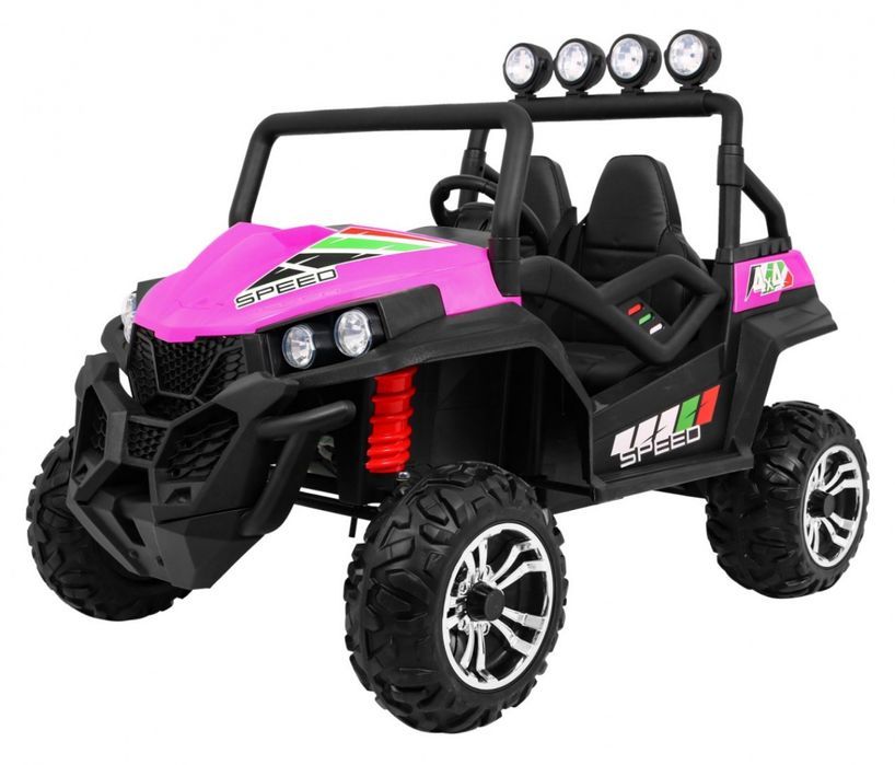 Terenowe Grand Buggy Lift Dla Dzieci Różowy + Napęd 4X4 + Pilot + Bagażnik + Radio Mp3 + Led