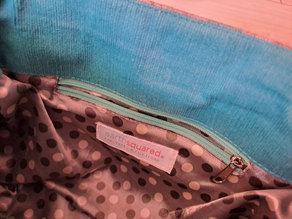 Сумка бірюзова тканева,нова