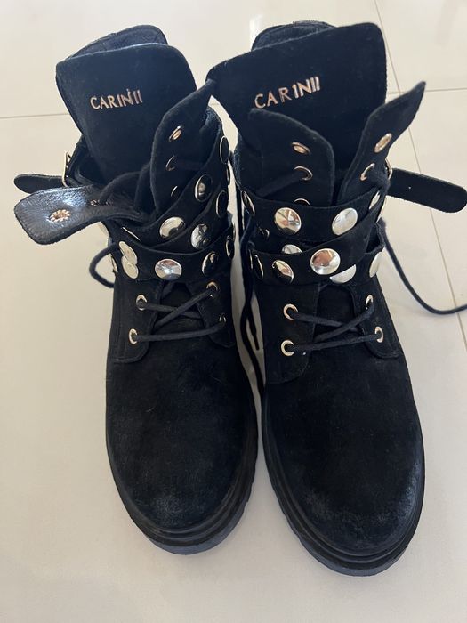 Botki trapery zamsz zamszowe Carinii workery