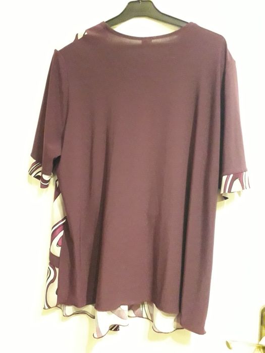 Bluzka damska top krotki rekaw xxl elegancka