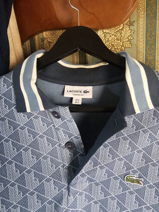 Lacoste  - polo em jacquard original
