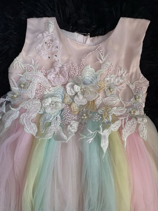 Sukienka tęczowa dla dziewczynki